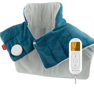 Teal and Gray Heated Wrap with Remote